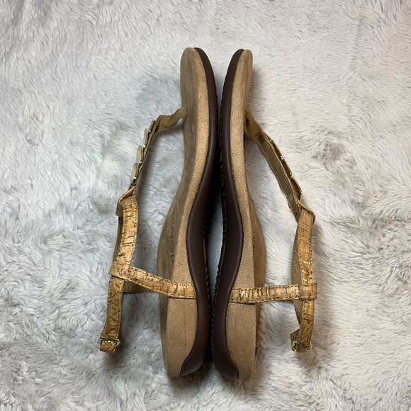 Vionic Sandals with Gold and Tan Straps - Picture 6 of 8